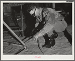 Pinal County, Arizona. Defense training project, U.S. Department of Education. Ranch boys learning welding. This man came to Arizona from Texas, learned welding, and is now working, but comes back to school at night to learn more about the subject