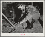Pinal County, Arizona. Defense training project, U.S. Department of Education. Ranch boys learning welding. This man came to Arizona from Texas, learned welding, and is now working, but comes back to school at night to learn more about the subject