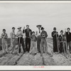 Eleven Mile Corner, Arizona. FSA (Farm Security Administration) farm workers' community. Boys learning to garden in the vocational training class. This is vocational training as provided for in the Smith-Hughes bill