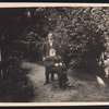 Alexander the Conjuror (Alexander Heimbürger) with Harry Houdini, probably in Heimbürger's garden