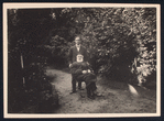 Alexander the Conjuror (Alexander Heimbürger) with Harry Houdini, probably in Heimbürger's garden