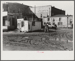 Hamburger stand and back of buildings on main street, Eufaula, Oklahoma