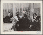 Butte, Montana. John Herlihy, shift boss at the Mountain Con Mine, at home with his wife