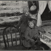 Two of the Bodray children in their home near Tipler, Wisconsin