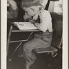 Child studying in school, Southeast Missouri Farms