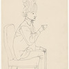 Untitled [Seated woman with coffee cup]