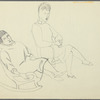 Untitled [Two women in two chairs - Hedda in rocker?]