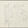 Untitled [Female nude seated on bed]