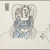 Untitled [Woman seated in chair with elaborate back]