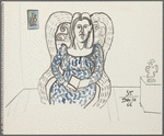 Untitled [Woman seated in chair with elaborate back]