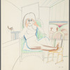 Untitled [Seated figure with binoculars]