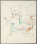 Untitled [Seated figure with binoculars]