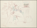 Untitled [Figure reading, radiator in background]