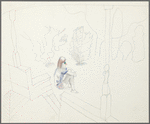 Untitled [Landscape with seated figure]