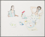 Untitled [Two figures seated at table]