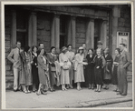 Yeichi Nimura and Lisan Kay with others arriving in Buxton, England for the first International Dance Congress