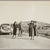 Virginia Lee, Greenberg the chauffeur, and Lisan Kay in Palestine