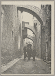 Virginia Lee and Yeichi Nimura (center) sightseeing with a tour guide on their second day in Bethlehem