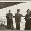 Lisan Kay, Yeichi Nimura, and Virginia Lee on ship en route to Cuba