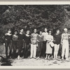 Yeichi Nimura (center) with the cast of Tropic Etude at Jacob's Pillow: Leslie James, Toriana Santiago, Nora Schaerer, Judy Fischer, Veronika Mlakar, Dean Crane, Lisan Kay, Cynthia Gutierrez, and Jose Gutierrez