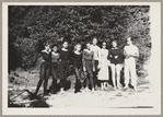 The cast of Tropic Etude at Jacob's Pillow (left to right): Leslie James, Toriana Santiago, Nora Schaerer, Judy Fischer, Veronika Mlakar, Dean Crane, Lisan Kay, Cynthia Gutierrez, and Jose Gutierrez