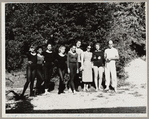 The cast of Tropic Etude at Jacob's Pillow (left to right): Leslie James, Toriana Santiago, Nora Schaerer, Judy Fischer, Veronika Mlakar, Dean Crane, Lisan Kay, Cynthia Gutierrez, and Jose Gutierrez