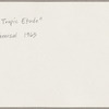Tropic Etude, rehearsal