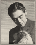 Yeichi Nimura with his cat Mme. Ting at Studio 61 Carnegie Hall