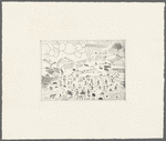 Untitled [Landscape with figures on horses]
