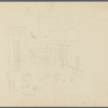 Untitled [building with birds and cats in yard]
