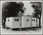 Palace mobile home, a Farm Security Administration expansible trailer for emergency defense housing, demonstrated in a tourist camp. Washington, D.C.