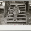 Coal miner waiting for lift home. Capels, West Virginia