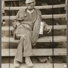 Coal miner waiting for lift home. Capels, West Virginia