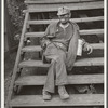 Coal miner waiting for lift home. Capels, West Virginia