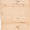 Letter from Samuel H. Parsons to Samuel Adams