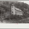 Church also used for union hall in coal mining town, Capels, West Virginia