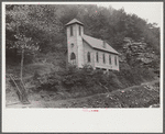 Church also used for union hall in coal mining town, Capels, West Virginia