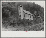 Church also used for union hall in coal mining town, Capels, West Virginia