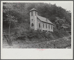 Church also used for union hall in coal mining town, Capels, West Virginia