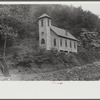 Church also used for union hall in coal mining town, Capels, West Virginia