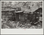 Side view of shacks of Work Projects Administration worker and old mine foreman and families, Charleston, West Virginia