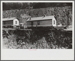 Coal miners' homes by slate and slag heap, Caples, West Virginia