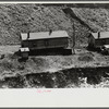 Coal miners' homes by slate and slag heap, Caples, West Virginia
