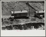 Coal miners' homes by slate and slag heap, Caples, West Virginia