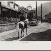 Miner taking home provisions, Caples, West Virginia