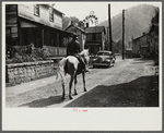 Miner taking home provisions, Caples, West Virginia