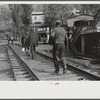 Coal miners going home from work. Omar, West Virginia