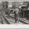 Coal miners going home from work. Omar, West Virginia