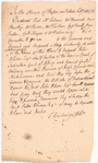 Document by Thomas Cushing, Speaker of the Massachusetts House of Representatives