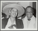 Writers Toni Morrison and James Baldwin at the Schomburg Center for Research in Black Culture for the 1986 Founder's Day celebration